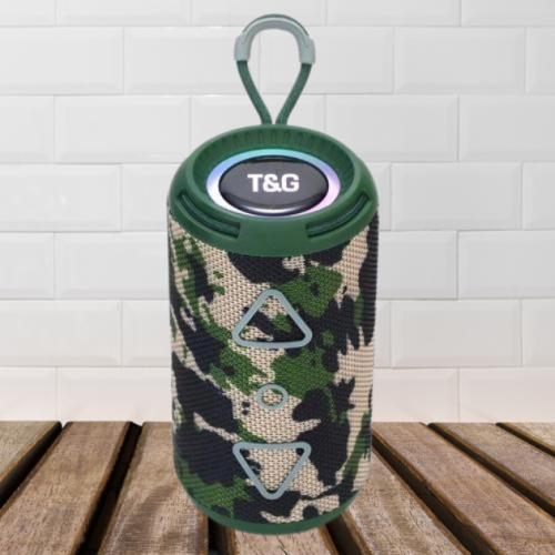 Портативная беспроводная Bluetooth-колонка TG-656 FM-радио/USB/TF с ремешком 8W Camo