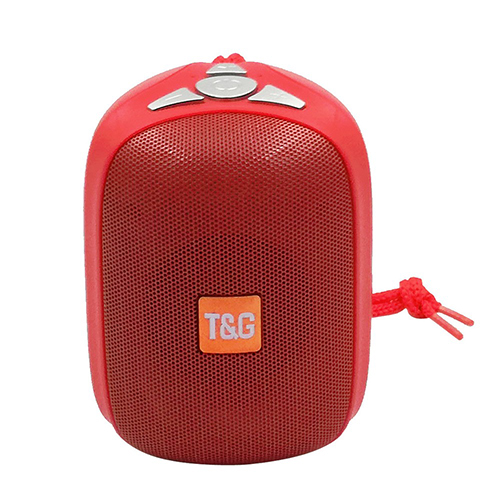 Стильна портативна Bluetooth колонка TG609 FM-радіо USB/TF speakerphone з ремінцем Red