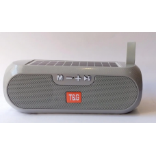 Колонка портативная TG-182 Bluetooth FM-радио функция громкой связи солнечная панель Grey