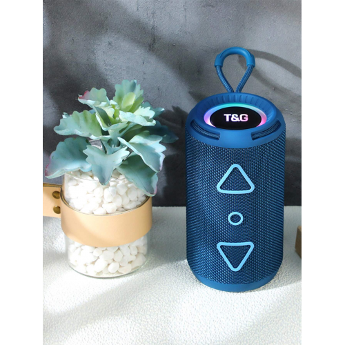 Портативная Bluetooth колонка TG656 FM-радио/USB/TF с ремешком 8W Blue