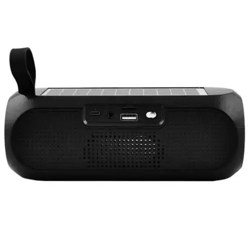 Колонка портативная TG-182 Bluetooth FM-радио функция громкой связи солнечная панель Black