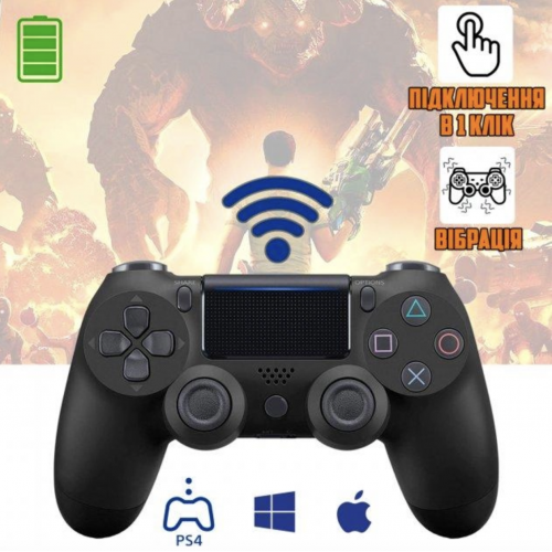 Бездротовий геймпад PlayStation 4 Dualshock 4 V2 Black Чорний джойстик контролер PS4