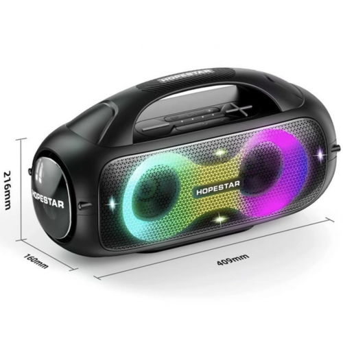 Портативная беспроводная Bluetooth колонка Hopestar A50 Party |BT5.0, 80W, TWS, AUX/TF/USB, 8h, IP5X| Черная