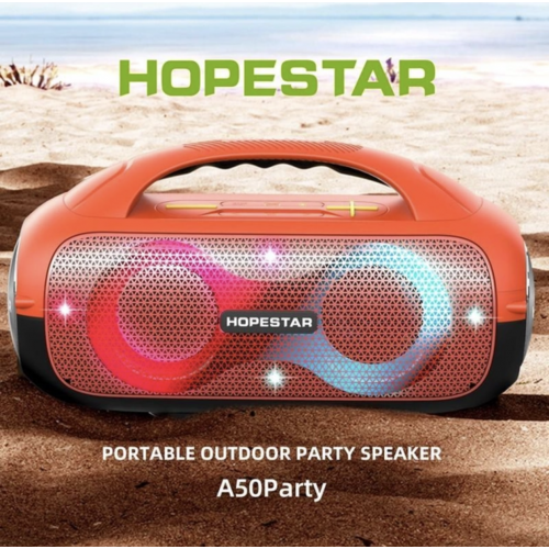 Портативная беспроводная Bluetooth колонка Hopestar A50 Party |BT5.0, 80W, TWS, AUX/TF/USB, 8h, IP5X| Черная